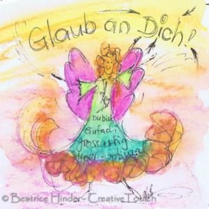 Comic-Engel, glaub an dich